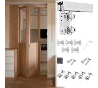 Kit di ferramenta per Porte scorrevoli per impieghi gravosi da 2,49 m - Ideale per armadi e mobili, Robusto, Facile da installare, Scorrimento Fluido, estetica Moderna, Perfetto per la ristr