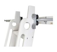 Kit Di Ferramenta Per Scala Scorrevole, Kit Per Scala Mobile Da Biblioteca Con Ruote A Pavimento, Binari Mobili Tubolari Rotondi In Acciaio Inox, Per Loft E Interni(100cm(3.3 ft) track)