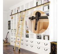 Kit di ferramenta per Scale scorrevoli per biblioteche - Binari per Scale scorrevoli per biblioteche, Accessorio per Scale mobili con rulli per Pavimenti, ferramenta per Porte da f