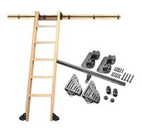 Kit Di Ferramenta Per Scale Scorrevoli Per Biblioteche, Kit Di Ferramenta Per Scale Scorrevoli Per Biblioteche, Kit Di Ferramenta Per Scale Mobili Per Biblioteche Da 3,3 ,Color-13Ft/400Cm Track Kit