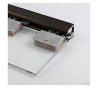 Kit di ferramenta Regolabile per Porta Scorrevole a Scomparsa da 4,2 m - Binari Bypass Neri per Armadio, Camera da Letto e Cucina - Binario a Tasca ritagliabile con puleggia per Una Facile i