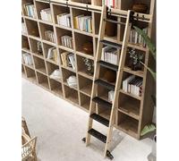 Kit di ferramenta scorrevole per biblioteca, in acciaio al carbonio, per un facile accesso, scala non inclusa, ideale per uso domestico o in ufficio