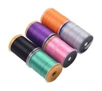 Kit di fili elastici per legare mosche 140D, ideale per modelli di ninfa e streamer, in nylon per gli appassionati di pesca a mosca (6 pezzi)