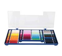 Kit di filo da cucito 64 pezzi con filo da cucito colorato 32 e scatola di immagazzinaggio in plastica per accessori per strumenti di cucito per l'home office