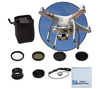 Kit di filtri da 37 mm per droni DJI Phantom serie 3. Il kit include: CPL, ND4, ND8, UV, copriobiettivo, tappo per cappuccio + panno in microfibra eCostConnection