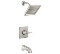 Kit di finitura per vasca e doccia Delta Faucet Geist 14 Series, rubinetto per doccia con soffione doccia a getto singolo in nichel spazzolato, s