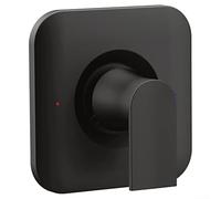 Kit di finiture per doccia compatibile con Delta con maniglia a leva nera opaca e rosetta in ottone per valvole esistenti (nero)