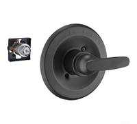 Kit di finiture per valvola doccia per valvole della serie 13/14, con maniglia e piastra per rosetta, compatibile con valvole 1300, 1400 e R10000 (nero opaco)