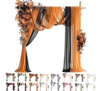 Kit Di Fiori Artificiali Per Arco Nuziale (Confezione Da 5 Pezzi), 2 Steli Di Fiori Con 3 Pezzi Di Tessuto Trasparente Drappeggiato, Festoni Floreali Per Decorazione Cerimonie, Feste E Compleanni(I)