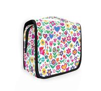 Kit di fiori colorati per gli uomini con gancio per appendere la borsa multifunzionale di trucco di grande capacità vacanza