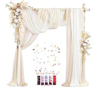 Kit di fiori per archi nuziali blu (confezione da 10), 2 pezzi, decorazione ad arco artificiale, 3 pezzi, tessuto drappeggiato, 5 cannoni coriandoli per cerimonie nuziali vintage