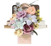 Kit di Fiori per Scovolini Fai-da-Te - Bouquet Fai-da-Te di Ciniglia Artigianato Decorazioni di Compleanno, Set di Fiori Creativi per Scovolini, per Casa Soggiorno Camera da Sala Studio Fe