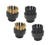 Kit di fissaggio 4 pezzi con spazzole rotonde e fili di rame per pulitore a vapore Dupray adatto per lavori di pulizia a vapore intensiva su pavimenti