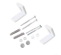 Kit di fissaggio a pavimento per WC e bidet in acciaio inossidabile con bulloni di ancoraggio a forma di L e coperchi a vite, compatibile con WC standard e lavabi a mezza colonna, set da 2 pezzi (M)