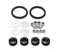 Kit di fissaggio a sgancio rapido in alluminio per veicoli, con bulloni, dadi, anelli in gomma e spessori, per paraurti dell'auto, coperchi per portellone e parafanghi (nero)
