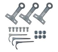 Kit di fissaggio a terra per riscaldatore da patio, piedini antivento per riscaldamento esterno con ancoraggi triangolari di stabilità, bulloni per pavimento in acciaio resistente per la sicurezza del