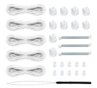 Kit di fissaggio con corde per tende per finestre - Pacchetto di per copertura con pieghe verticali, dimensioni compatte, design per la riparazione del sollevamento rotto, funzionamento scor