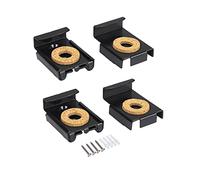 Kit di fissaggio da parete in vetro a specchio, 4 pezzi, con clip a molla e tasselli e viti per specchi da bagno e stanza (nero)
