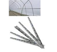 Kit di fissaggio for pellicole for serre: canale a U in lega di alluminio con molle oscillanti, for tunnel in polietilene e cerchi da giardino(Aluminum alloy 1.3mm)