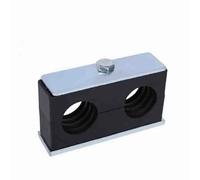 Kit di fissaggio for tubi con clip imbullonate in plastica nera da 2 pezzi, design a fori, installazione rapida, vari diametri 6 a 35 mm(10mm Diameter)