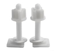 Kit di fissaggio in plastica per riparazione cerniera sedile WC compatibile con la maggior parte dei sedili WC rotondi e allungati standard