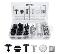 Kit di fissaggio per auto, 100 pezzi, clip per auto con 18 misure, clip per paraurti e rivetti in plastica, kit per veicoli