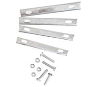 Kit di fissaggio per cestello per portabiciclette Staffe di montaggio per cestello posteriore per bici in metallo con viti e dadi, supporto per lucchetto fai-da-te per portapacchi per bicicletta
