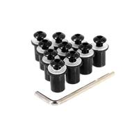 Kit Di Fissaggio Per Dadi E Bulloni Per Parabrezza Moto 10 Pezzi Per Ducati Per Monster 620 696 796 749 1098S 821 1200S(Nero)