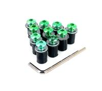 Kit Di Fissaggio Per Dadi E Bulloni Per Parabrezza Moto 5 Mm 10 Pezzi Per BMW S1000RR S1000R HP4 S1000XR S1000 RR XR F800R(Green)