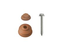 Kit di fissaggio per lastre di copertura rosso corallo Rosso