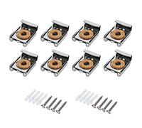 Kit di fissaggio per specchio, 16 pezzi senza cornice in vetro a specchio da parete, con staffe di montaggio a molla e tasselli (argento)