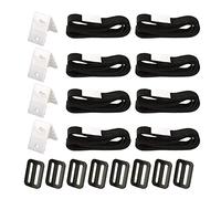 Kit di Fissaggio per Telo Solare per Piscina, Kit di Cinghia per avvolgitore di Copertura Solare per Piscina Universale sepolto Composto da 8 Cinghie in Nylon, 8 Piastre di Corda, 8 Fibbie