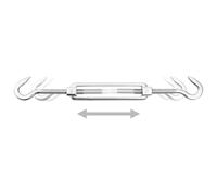Kit di Fissaggio Vela Parasole 6 pz in Acciaio Inossidabile