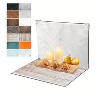 Kit di fondali fotografici per fotografia alimentare, 7 pezzi, 14 modelli, kit da tavolo per piccoli prodotti - puntelli piatti per gioielli e cosmetici (40,6 x 29,2 cm)