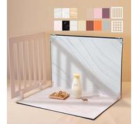 Kit di fondali fotografici per fotografia alimentare, 7 pezzi, 14 modelli, kit da tavolo per piccoli prodotti - puntelli piatti per gioielli e cosmetici (40,6 x 29,2 cm)