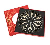 Kit di forbici da ricamo 12 pezzi Forbici artigianali con punta a punta in acciaio inossidabile stile vintage per ricami di cucito e progetti fai-da-te