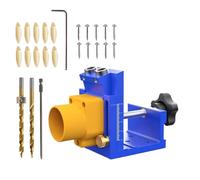 Kit di fori tascabili, per la lavorazione del legno, per l'installazione | Guide con raccolta della polvere, per installazione di falegnameria, lavori di falegnameria, artigianato, progetti di hobby