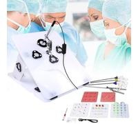 Kit di formazione for chirurgia laparoscopica, 4 strumenti chirurgici, 6 moduli di formazione, telecamera dritta, accessori, ingombro ridotto, facile da trasportare