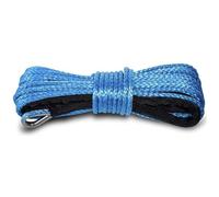 Kit di fune sintetica for verricello for auto da 6 mm x 15 m, fune di traino for carichi pesanti da 7700 libbre for fuoristrada ATV UTV Leggero e resistente all'abrasione(Blue)