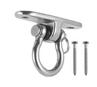 Kit di ganci for altalena for impieghi gravosi con gancio girevole e piastra for soffitto, hardware portante for altalene da interno ed esterno(Silver-2,Self-tapping screws)