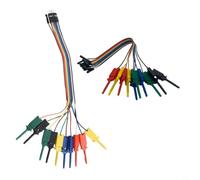 Kit di ganci per analizzatore logico, 10 pin, con clip retrattili, lunghezza 20 cm, per test di circuito efficienti e connettività