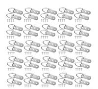 Kit di ganci per quadri con viti per cornici, ganci per montaggio a parete in ferro resistente con design a 2 fori e 3 fori, fissaggi in acciaio inossidabile inclusi (2 fori, 50 pezzi)