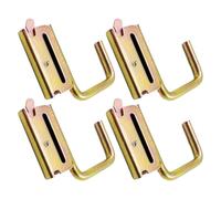Kit di gancio per pareggio E-track-ganci da ferro galvanizzato a 4 pacchetti, parentesi di archiviazione degli strumenti | Accessori verticali E tracce, clip per organizzatore di merci per camion e ma