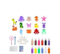 Kit Di Gel D'Acqua Giocattoli | Kit Creativi Interattivi Animali Con 14 - Divertenti Animaletti Marini In Gel D'Acqua - Per Bambini Bambine Scuola Casa Viaggio Asilo Feste Compleanni