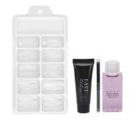 Kit di gel per extension unghie con pennello a doppia testa, 15 g di gel per extension e 30 ml di soluzione antiaderente per un nail art di lunga durata, adatto sia ai principianti (S2421)