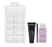 Kit di gel per extension unghie con pennello a doppia testa, 15 g di gel per extension e 30 ml di soluzione antiaderente per un nail art di lunga durata, adatto sia ai principianti (S2400)