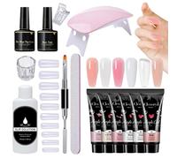 Kit di Gel per Nail | 6 Colori, Lunga Durata, Strumenti Progettazione Base Unghie - Gel Costruttivo e Colla per Estensioni,Gli Adulti, Professionisti, Principianti, Donne, Ragazze, Fidanzate