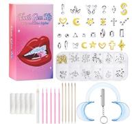 Kit di gemme dentali fai da te, decorazione dentale in cristallo per donne, gioielli con diamanti, decorazione per denti solida e affidabile