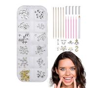 Kit di gemme per denti, con cristalli riflettenti, kit di gemme per denti, gemme per denti fai da te, gemme per denti alla moda, decorazione per un sorriso brillante