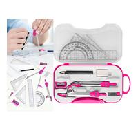 Kit di geometria matematica Goniometro bussola Set Triangolo Righello